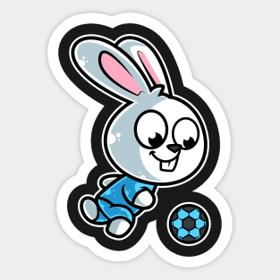 Rabbit Football Game Day Funny Team Sports Bunny Soccer product Sticker